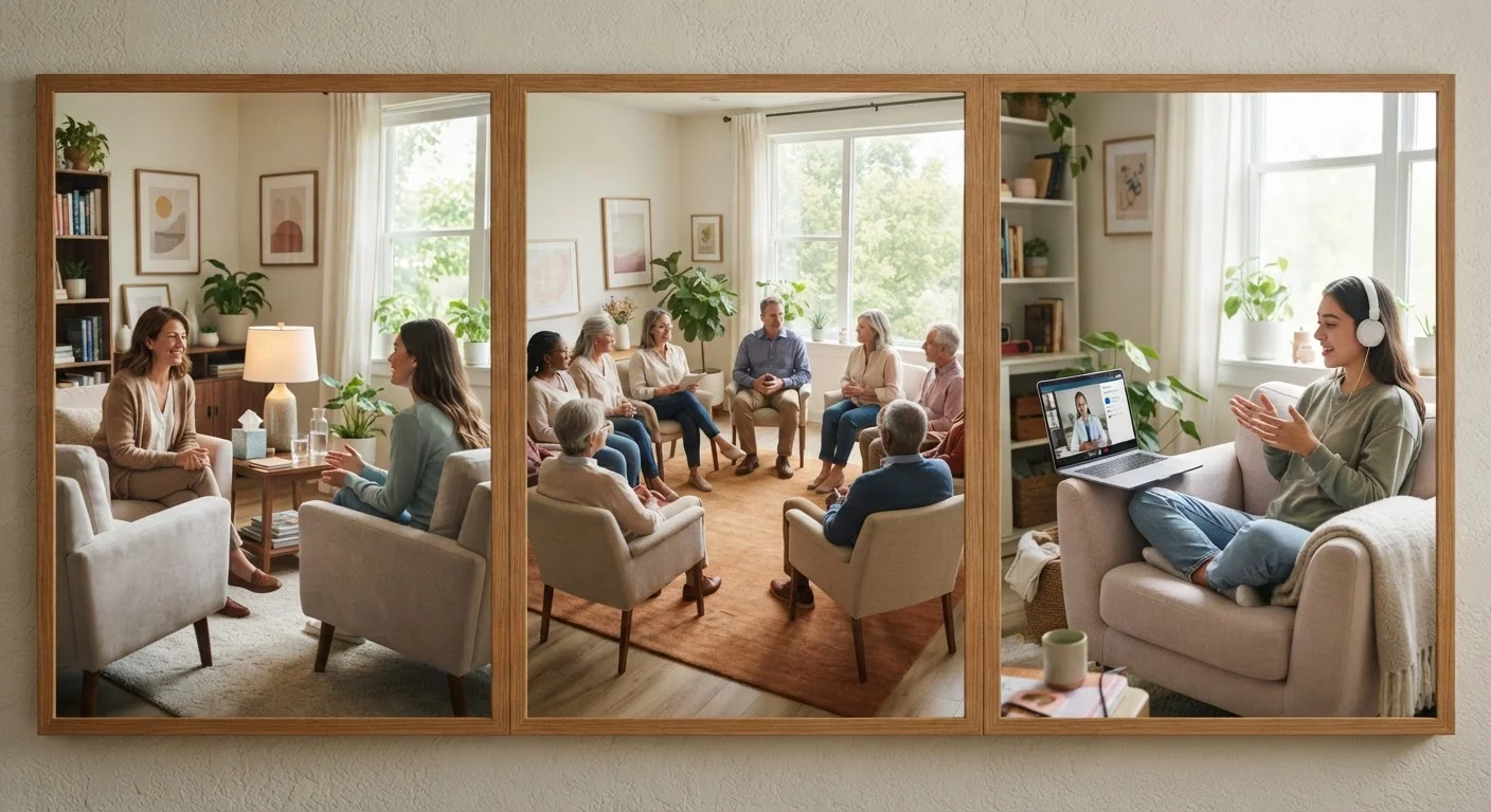 Therapy Formats Explained: Individual, Group, and Online Sessions Compared